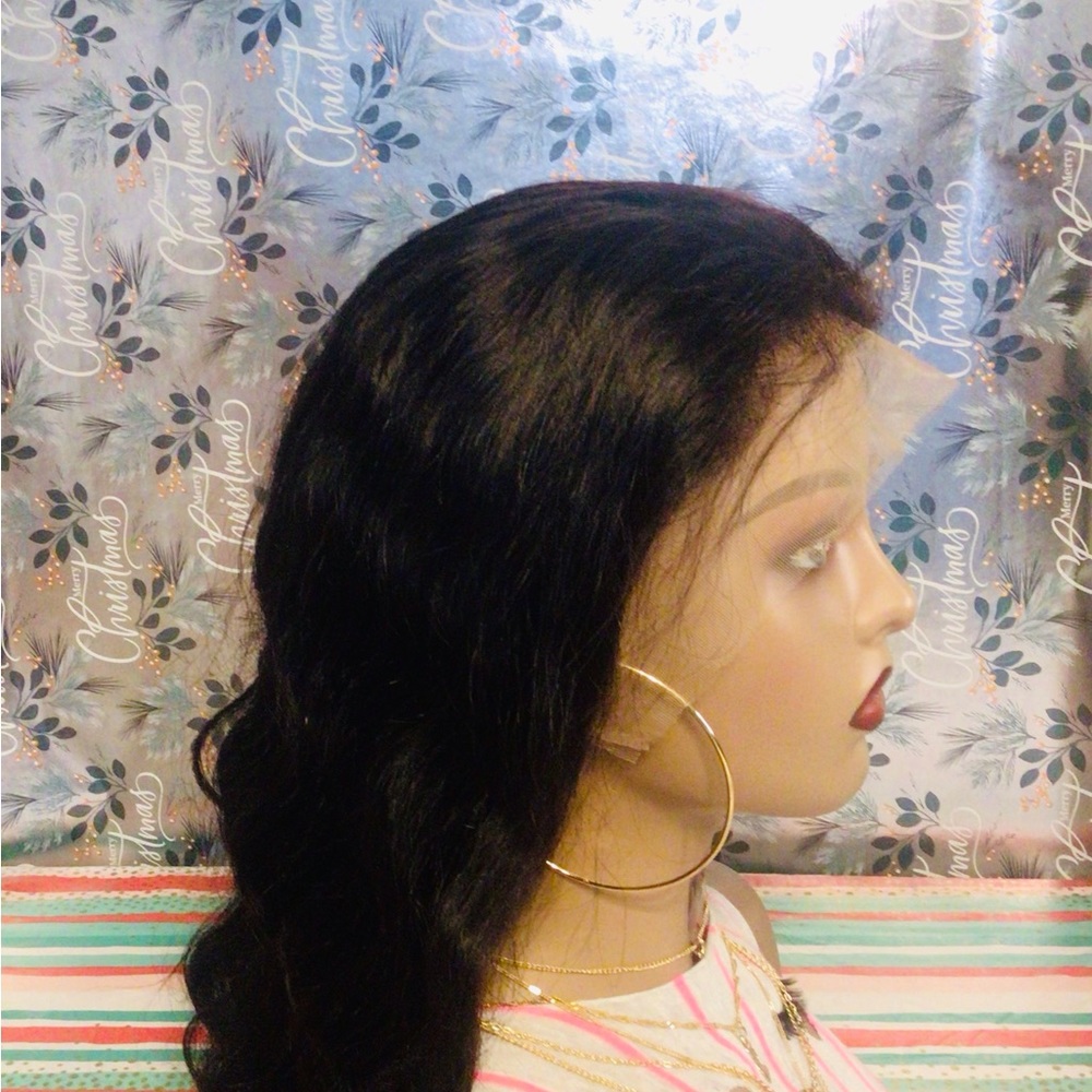 🔥🔥13x4 Curly Human Wig Natural Color Any OccasionWoman You Put It In Ponytail - Picture 5 of 7